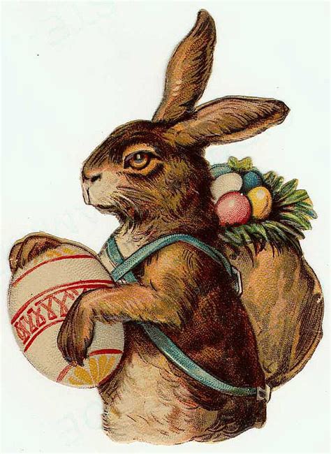 Easter Bunny With Eggs Vintage Easter Vintage Easter Cards Easter Art