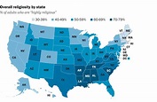 What are the most religious states in the U.S.? This map will show you ...