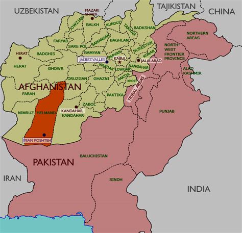 Jungle Maps Map Of Afghanistan Iran And Pakistan