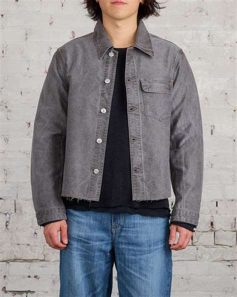 Our Legacy Cut Rebirth Jacket Olive Pigment Coated Weave – LESS 17