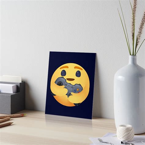 Cute Gamer Emoji Design Funny Care Emoji With Gaming Controller Art