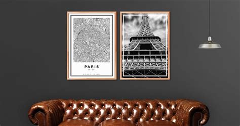 Paris Map Print Printable Map Of Paris City Map Art Paris Etsy