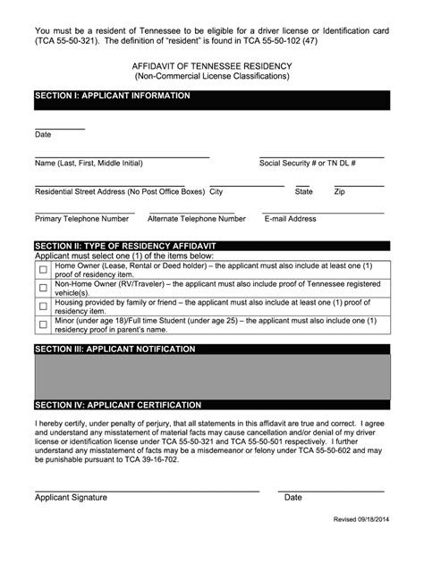 Affidavit Of Residency For Prince William Babe Fillable Form