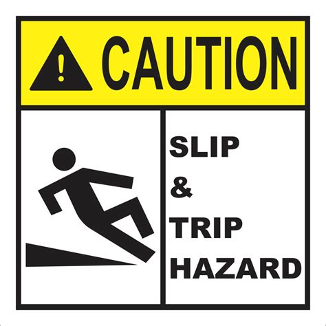 Caution Slip And Trip Hazard Safety Sign Cau001 Safety Sign Online