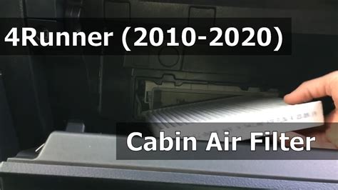 How To Replace A Toyota Runner Cabin Air Filter Youtube