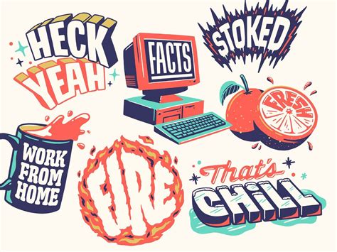 Facebook — Typographic Stickers Typography Drawing Work Stickers