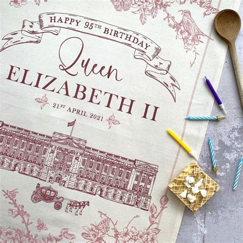 Queen elizabeth has enjoyed two birthdays a year since she ascended the throne, and the tradition actually started a lot further back than that. Queen Elizabeth Ii 95th Birthday Tea Towel By Victoria ...