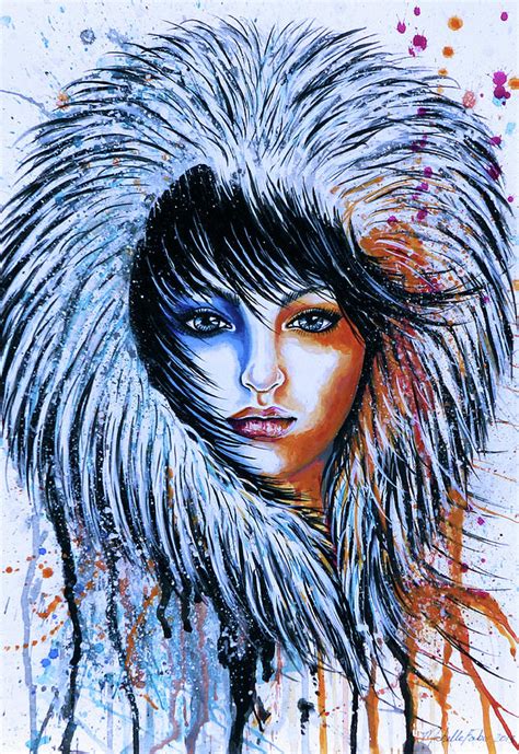 Fire And Ice Girl Portrait Painting By Michelle Faber Fine Art America