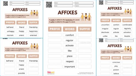 Affixes Spelling Activity Printable Worksheets Kidpid