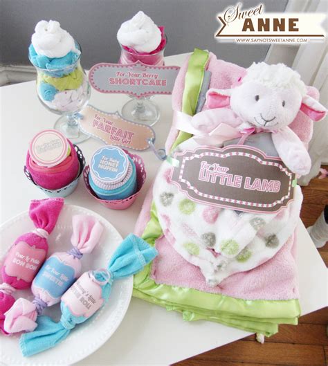 Maybe you would like to learn more about one of these? Baby Shower Gifts - Free Printable - Sweet Anne Designs