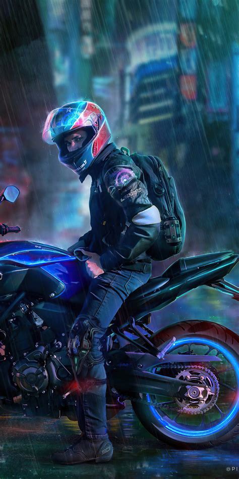 1080x2160 Yamaha Biker Rider One Plus 5thonor 7xhonor View 10lg Q6