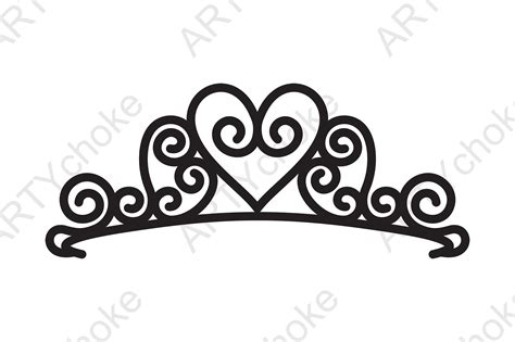 Tiara Crown Svg File For Cricut Graphic By Artychokedesign · Creative