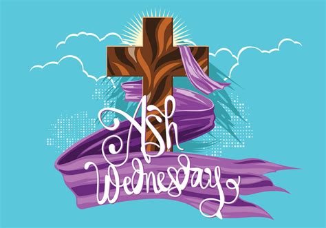 Ash Wednesday Holy Week The Time Of Lent Handdrawn 161681 Vector Art
