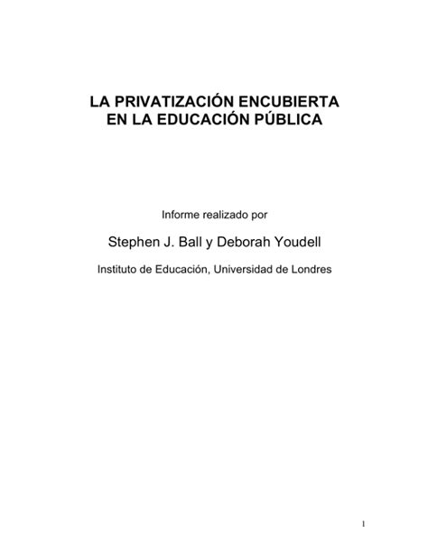 2008 La privatización encubierta en la educación pública