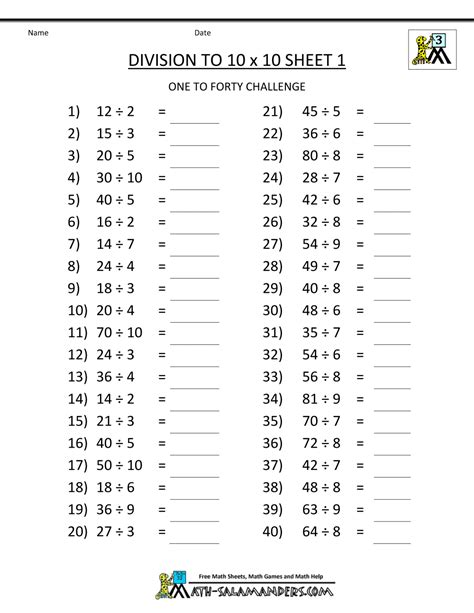 Welcome to our division worksheets grade 3 page. Printable Division Worksheets 3rd Grade