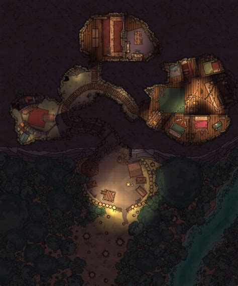 Thieves Den Cave Tavern 25x30 Dungeondraft Fantasy Map