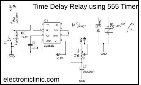 Time Delay Relay Using 555 Timer Proteus Simulation And Pcb Design
