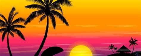 47 Tropical Sunset Wallpaper Desktop On Wallpapersafari