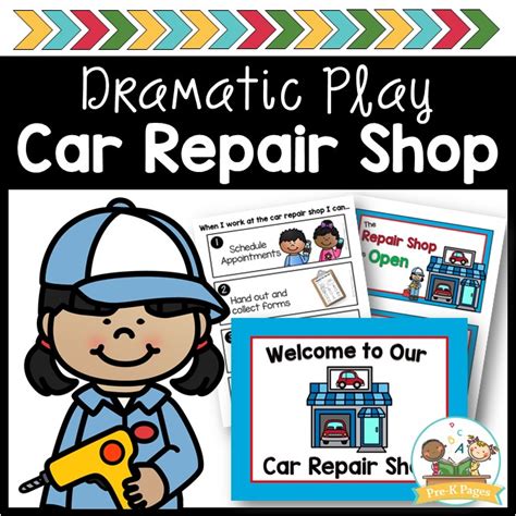 Auto Shop Dramatic Play Printables Free
