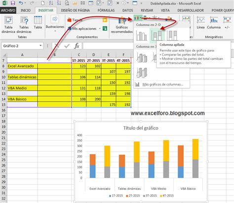 Gráfico De Columna Apilada A Doble Columna Excel Foro Un Blog De Excel