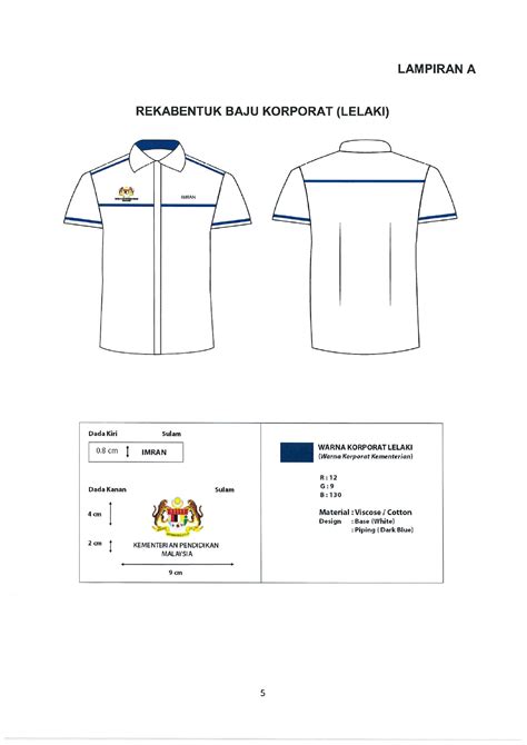 Makluman kepada guru dan kakitangan sekolah di bawah kelolaan kementerian pendidikan malaysia (kpm). MOE - Garis Panduan Pemakaian Baju Korporat KPM Tahun 2020