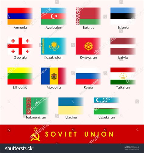 15 Flags Member Soviet Union On Stock Vector 366650042 Shutterstock