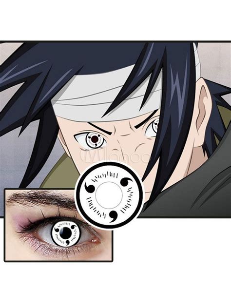 Naruto Uchiha Sasuke Sharingan Halloween White Cosplay Contact Lenses
