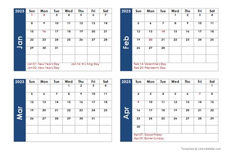 2023 Calendar Pdf Word Excel 2023 Printable Monthly Calendar 2023
