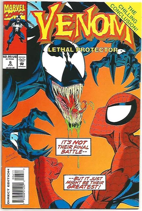 Venom 6 Lethal Protector 1993 Nm Marvel Comics Drawing Cartoon