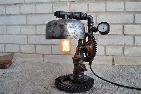 Steampunk Lamp With Original Vintage Items