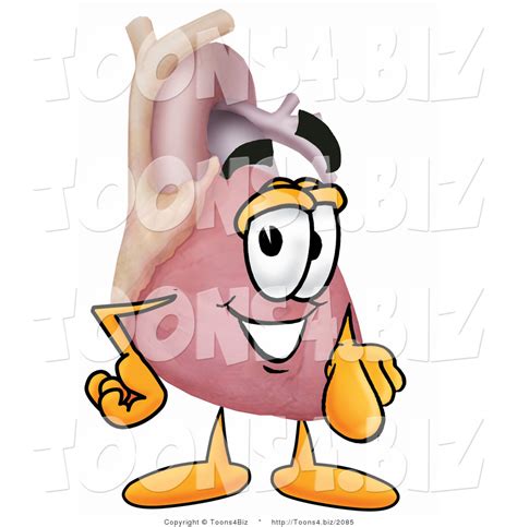 Illustration Of A Cartoon Human Heart Mascot Pointing At The Viewer By