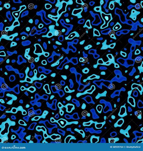 Manchas Blancas Negras Abstractas De La Tinta Azul Salpicadura Del