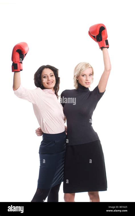 Two Young Women Boxing Stock Photo Alamy