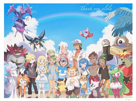 Thank you Alola Pokémon Sun and Moon Pokemon alola Anime Pokemon