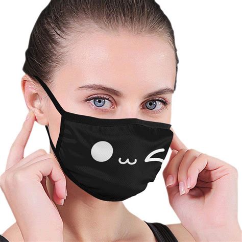 Amazon Com Hfzlairmm Cute Face Halloween Mouth Masks Anti Dust Mouth Masks Wind Face Mouth