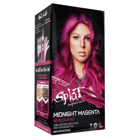 2packsplat Midnight Magenta Hair Dye Semi Permanent Pink Hair Color