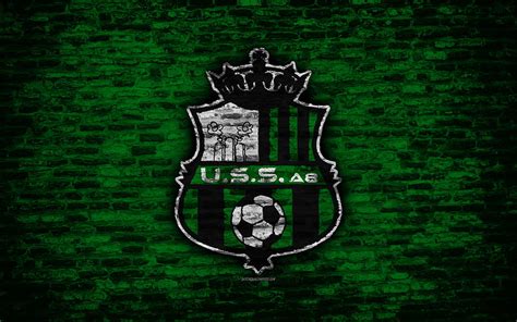 Sassuolo Fc Logo Brick Wall Serie A Football Italian Football Club Soccer Hd Wallpaper