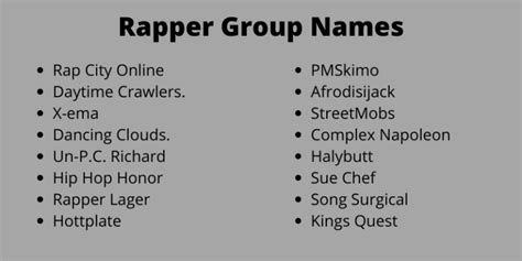 399 Cool Rapper Group Names Ideas And Suggestions