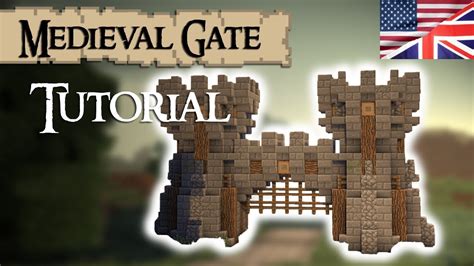Minecraft Tutorial Medieval Gate English Youtube