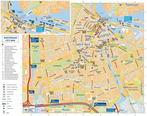 Amsterdam Attractions Map Pdf Free Printable Tourist Map Amsterdam