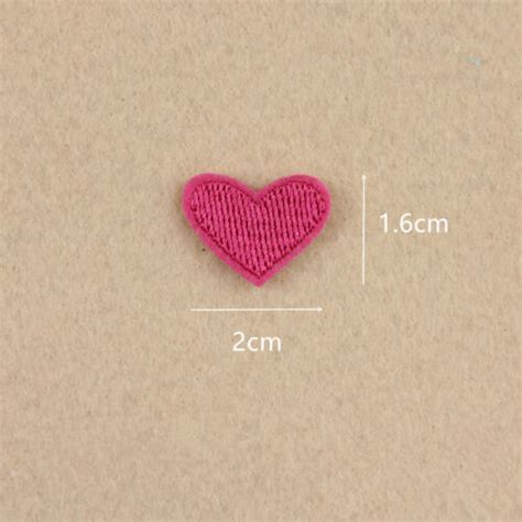 10pcs pink love heart embroidered sew on iron on patch badge applique craft bag ebay