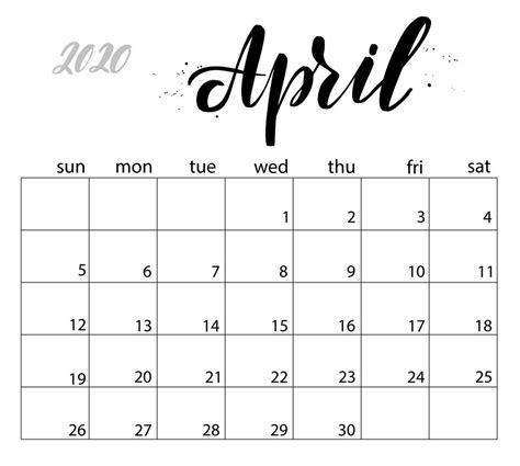 April 2020 Calendar Wallpaper For Wall Free Printable Calendar