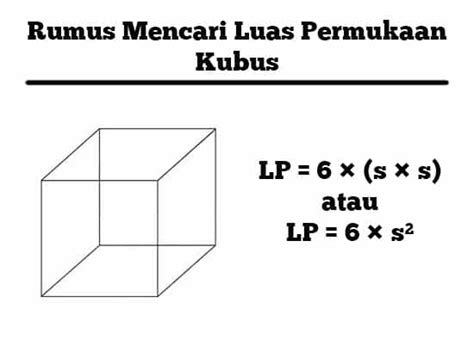 Rumus Mencari Luas Permukaan Kubus Dan Contoh Soal