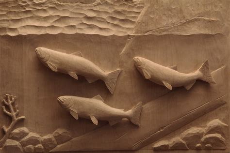 An Example Of Constructed High Relief The Fish Are Carved Off Of The