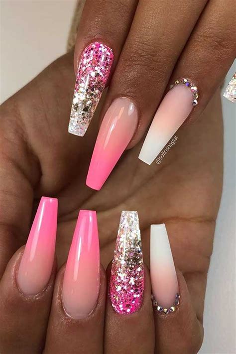 21 Ways To Wear Pink And White Ombre Nails Nolond