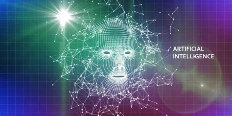 Abstract 3d Wireframe Face Artificial Intelligence Concept With
