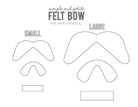 Felt Hair Bow Template Printable Pdf Download 092