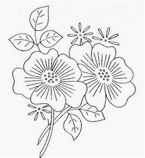 Dibujos Y Plantillas Para Imprimir Dibujos De Flores Para Bordar T