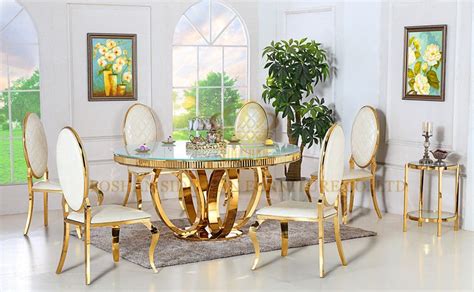 Hot Item New Modern Diameter 13m Round And Gold Colour Glass Dining