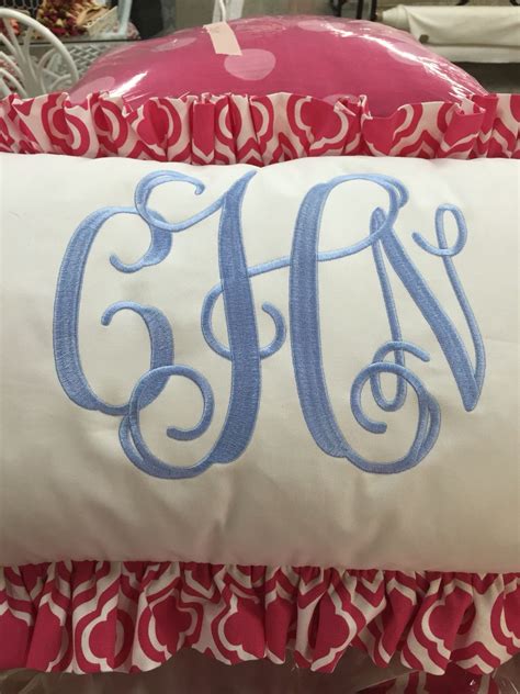 Custom Monogrammed Pillow Created In House Monogram Pillows Custom